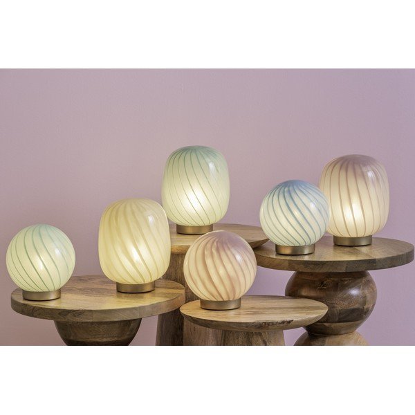 Svetlo modra namizna svetilka s steklenim senčilom (višina 20 cm) Summer Globe – Leitmotiv-image-1