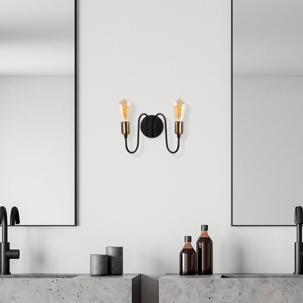 Črna stenska svetilka Firat – Opviq lights-image-2