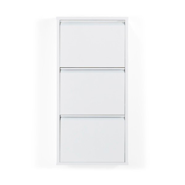Bela kovinska preklopna omarica za čevlje 50x103x15 cm Billy – Spinder Design-image-3