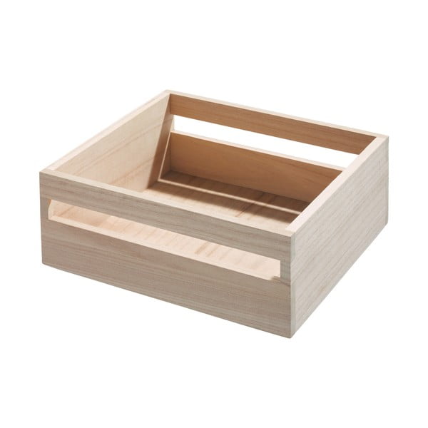Škatla za shranjevanje iz lesa pavlovnije iDesign Eco Handled, 25,4 x 25,4 cm