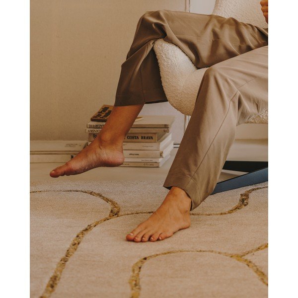 Bež volnena preproga 160x230 cm Magin – Kave Home-image-1