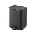 Temno siv jeklen koš za smeti s pedalom 4 l Bo – Brabantia