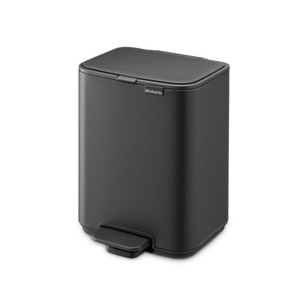 Temno siv jeklen koš za smeti s pedalom 4 l Bo – Brabantia