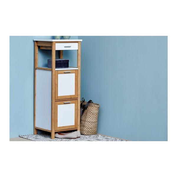 Bambusova kopalniška omarica z 2 policama in prostorom za shranjevanje Wenko Finja-image-4