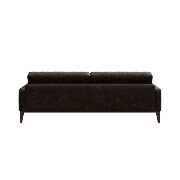 Temno rjava usnjena zofa MESONICA Musso Tufted, 210 cm-image-3