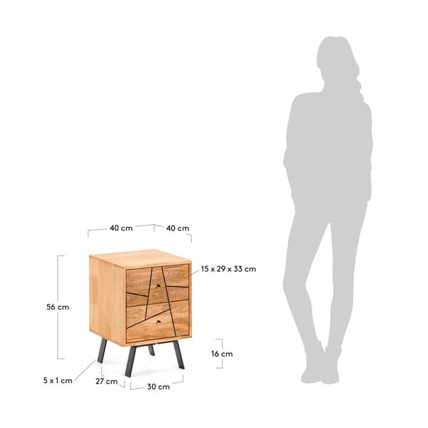 Nočna omarica iz mangovega lesa Kave Home Balia-image-4