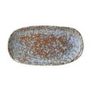 Modro-rjav lončen krožnik Bloomingville Paula, 23,5 x 12,5 cm