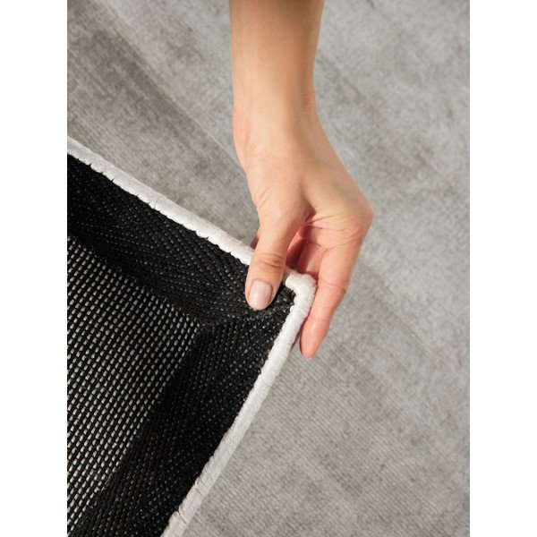 Siva ročno tkana viskozna preproga 80x150 cm Noemi – Vikosa-image-4