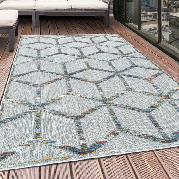 Svetlo siv zunanji tekač 80x250 cm Bahama – Ayyildiz Carpets-image-1