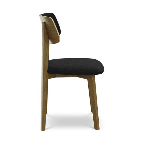 Črn jedilni stol iz masivnega lesa Niu – Makamii-image-2