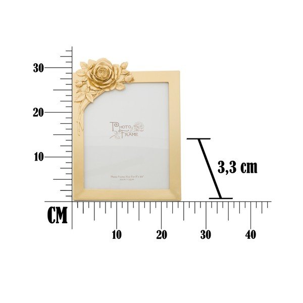 Rumeni okvir za fotografije v okvirju iz smole Mauro Ferretti Glam Rose, 20 x 25 cm-image-1