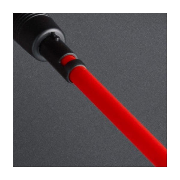 Črn vetrovni dežnik z rdečimi detajli Ambiance Fare Proof, ⌀ 112 cm-image-1