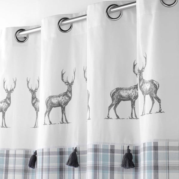 Belo-modra zavesa 140x240 cm Megeve – douceur d'intérieur-image-1