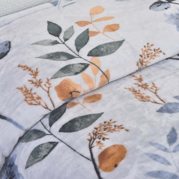 Prašno modra enojna posteljnina iz mikropliša 140x200 cm Greta – My House-image-2