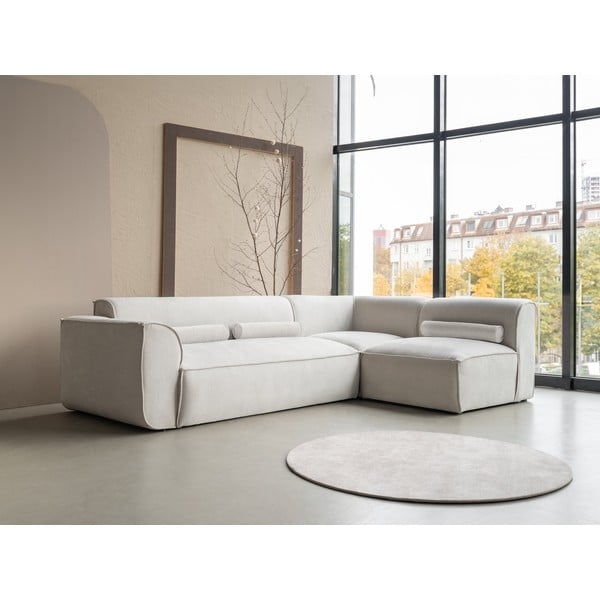 Kremno bela kotna sedežna garnitura (desni kot) Flex Felix – Miuform-image-3