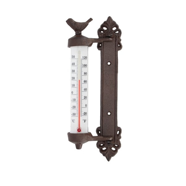 Stenski termometer iz litega železa Esschert Design Dekor Bird, višina 27,3 cm-image-4