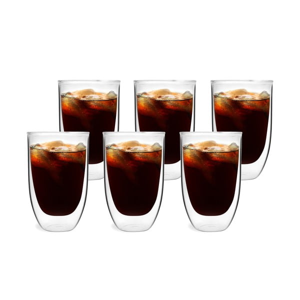 Steklene skodelice v kompletu z dvojno steno za latte 6 ks 350 ml – Vialli Design-image-4