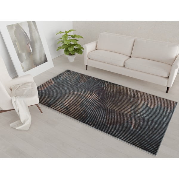 Temno zelena pralna preproga 150x80 cm - Vitaus-image-1