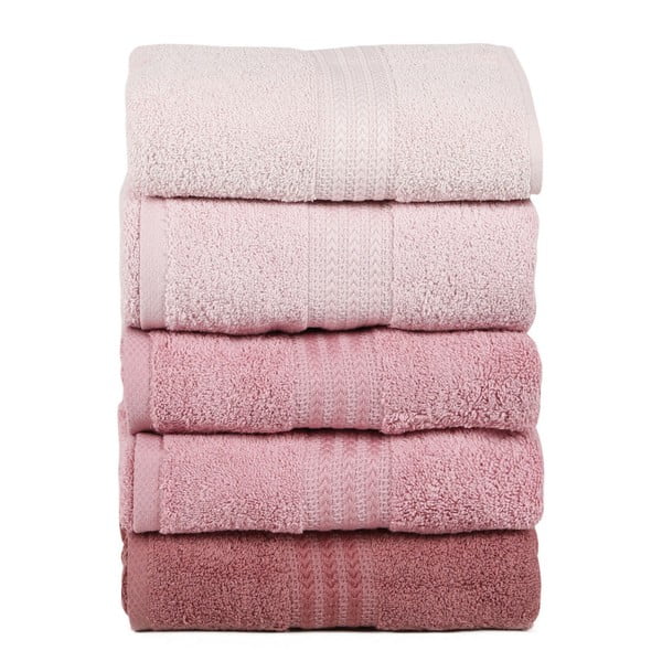 Komplet 4 brisač Rainbow Powder, 70 x 140 cm-image-1