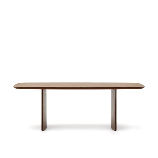 Rjava jedilna miza v orehovem dekorju 100x240 cm Litto – Kave Home