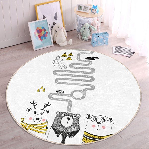 Bela otroška preproga ø 100 cm Comfort – Mila Home-image-3
