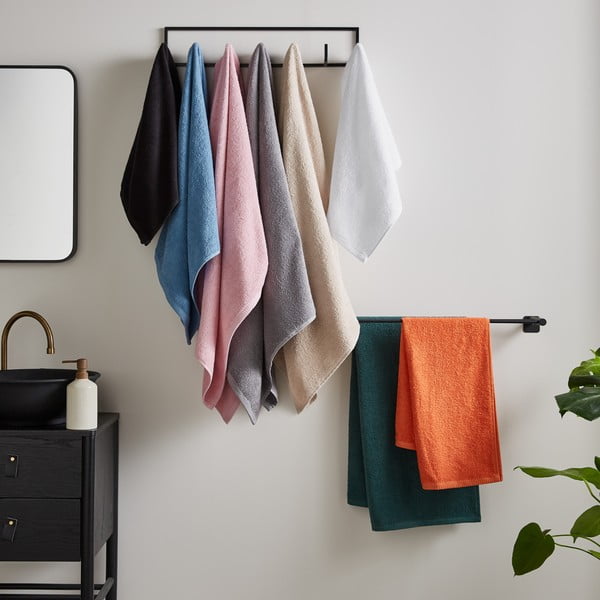 Rožnata hitro sušeča frotirna bombažna brisača 90x140 cm Quick Dry – Catherine Lansfield-image-3