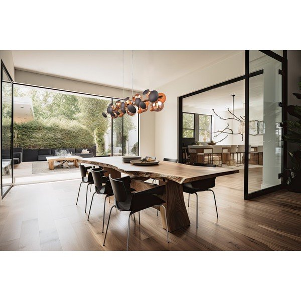 Siva/zlata viseča svetilka s steklenim senčnikom Bubble – Trio Select-image-1