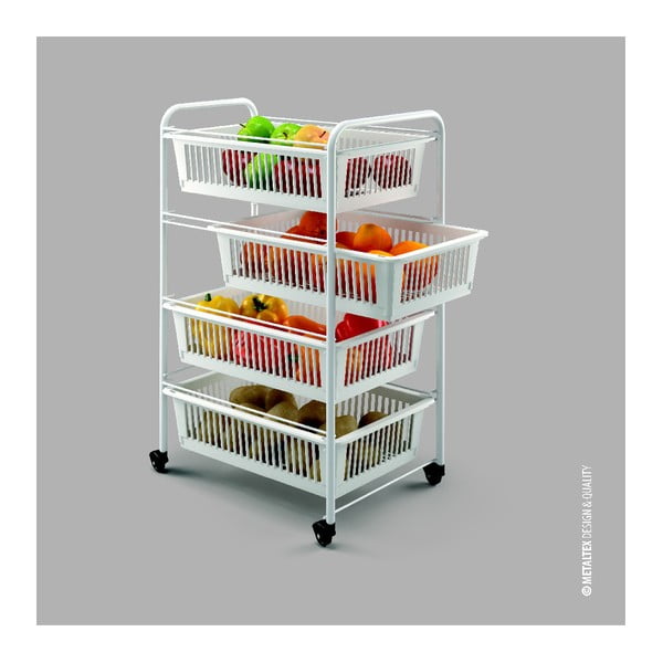 Mobilen regal s 4 košarami Metaltex India, dolžina 35 cm-image-1