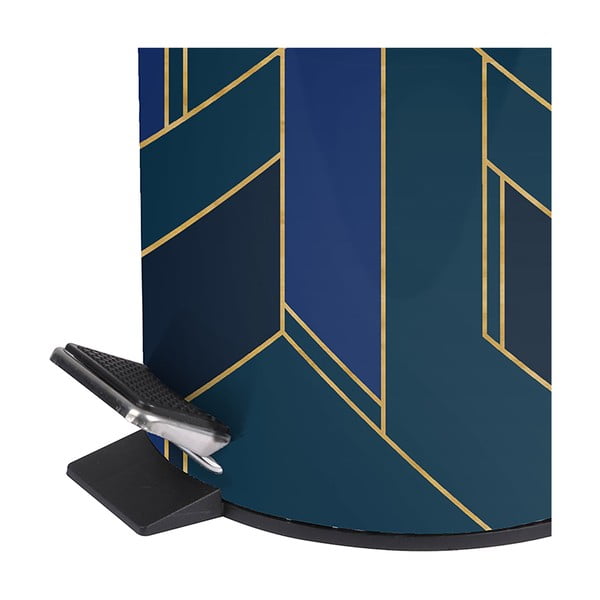 Temno moder kovinski koš za smeti s pedalom 3 l Achille – douceur d'intérieur-image-1