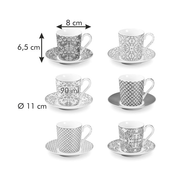 Porcelanaste skodelice v zlati barvi v kompletu 6 ks My Coffee – Tescoma-image-3