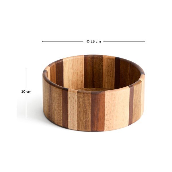 Lesena skledica za serviranje v naravni barvi Nover – Kave Home-image-4