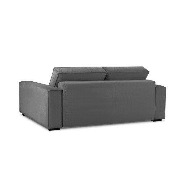 Temno siva žametna raztegljiva zofa Mazzini Sofas Azalea-image-3