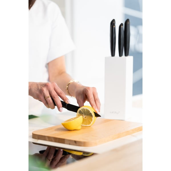 Komplet 5 nožev v belem držalu Vialli Design Caro-image-3