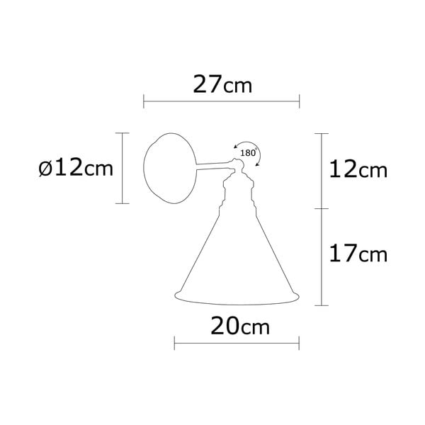 Stenska svetilka v bronasti barvi ø 20 cm Tramino – Opviq lights-image-3