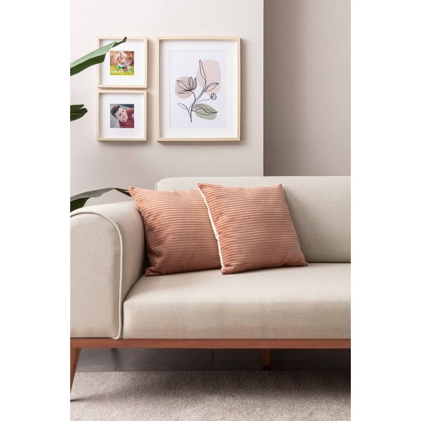 Prevleke za blazino v kompletu 2 ks iz rebrastega žameta 43x43 cm – Mioli Decor-image-2