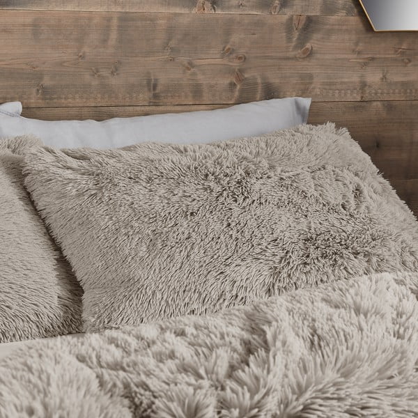 Rjava enojna posteljnina iz mikropliša 135x200 cm Cuddly – Catherine Lansfield-image-2