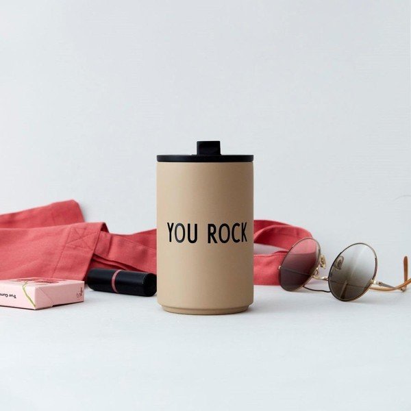 Bež termo lonček 350 ml You Rock – Design Letters-image-1