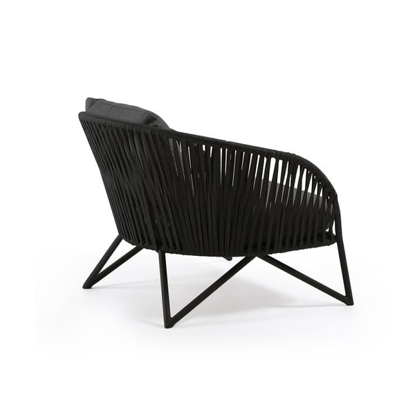 Črni vrtni fotelj Kave Home Branzie-image-2