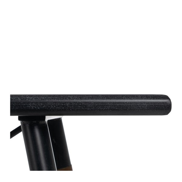 Črna kovinska stranska mizica 38x120 cm Oslo – Ixia-image-4