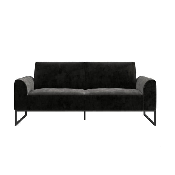 Črni raztegljivi kavč 217 cm Adley - CosmoLiving by Cosmopolitan
