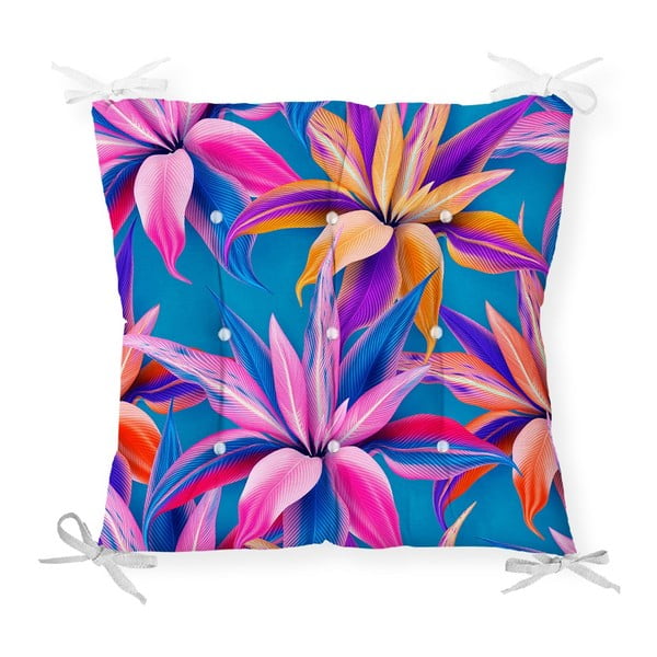 Sedežna blazina iz mešanice bombaža Minimalist Cushion Covers Bright Flowers, 40 x 40 cm