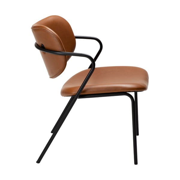 Fotelj iz imitacije usnja v konjak rjavi barvi Zed – DAN-FORM Denmark-image-3