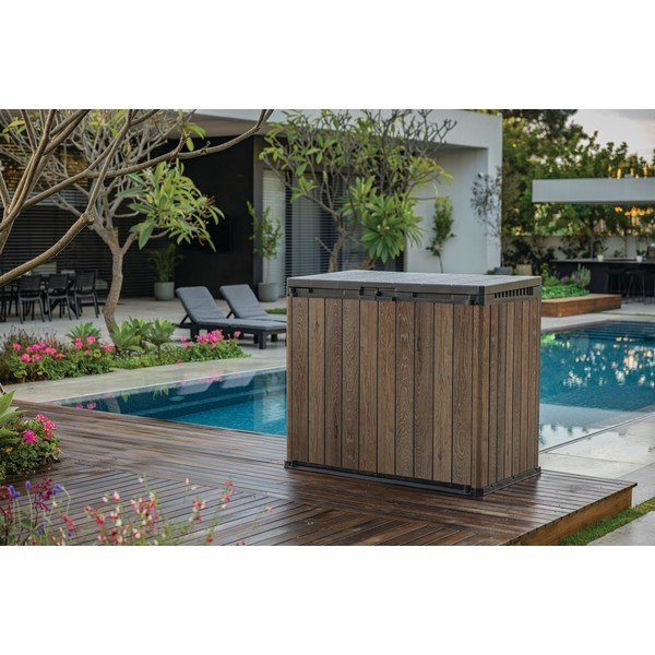 Temno rjava plastična vrtna škatla za shranjevanje Deco – Keter-image-3