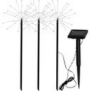 LED zunanje svetilke v kompletu za v zemljo 3 ks s solarnim panelom (višina 40 cm) Firework  – Star Trading