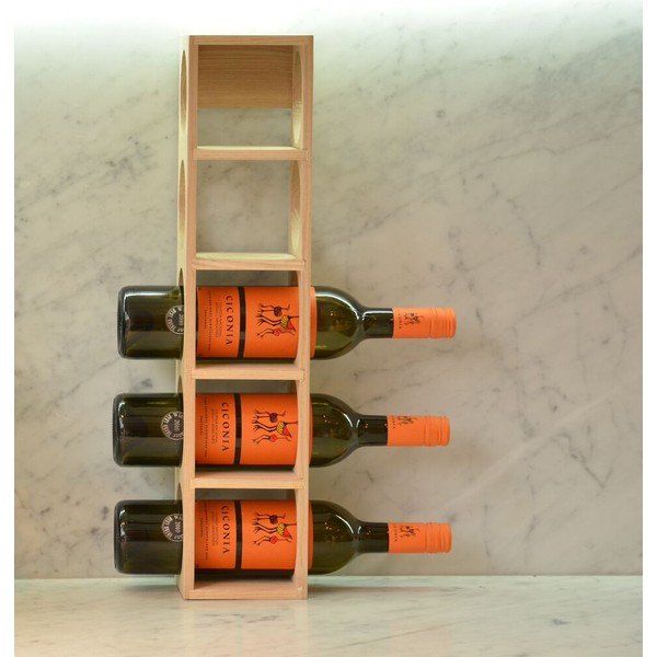 Stojalo za 5 steklenic vina iz hrasta Wireworks-image-1