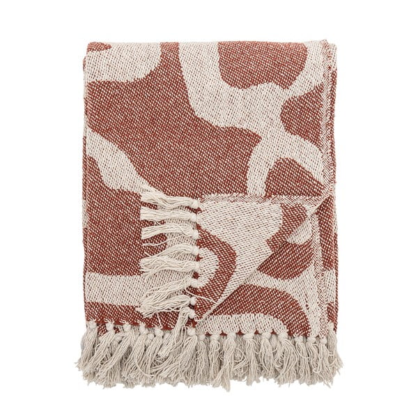 Rjava odeja iz recikliranega bombaža 130x160 cm Salobre – Bloomingville-image-3