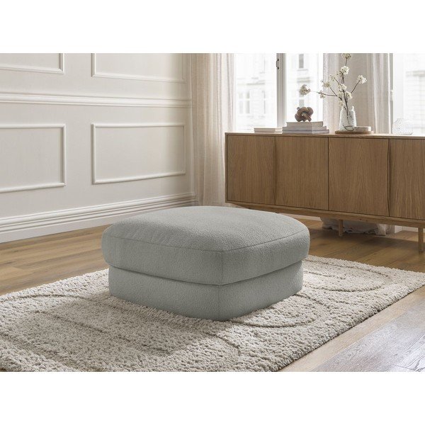 Svetlo siv tabure iz tkanine bouclé Leonore – Bobochic Paris-image-1