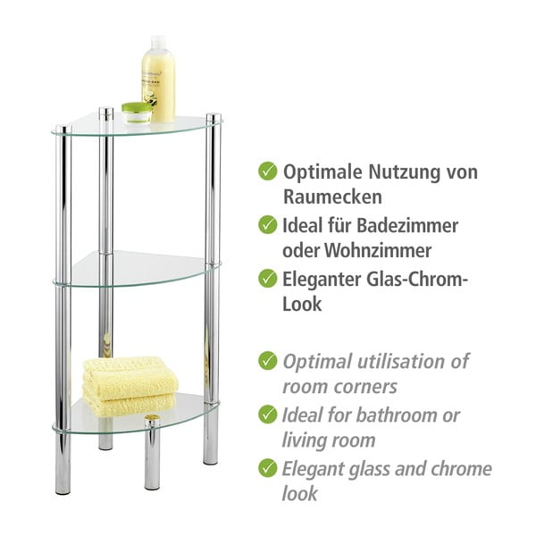 Kotna 3-nadstropna polica Wenko Corner-image-1