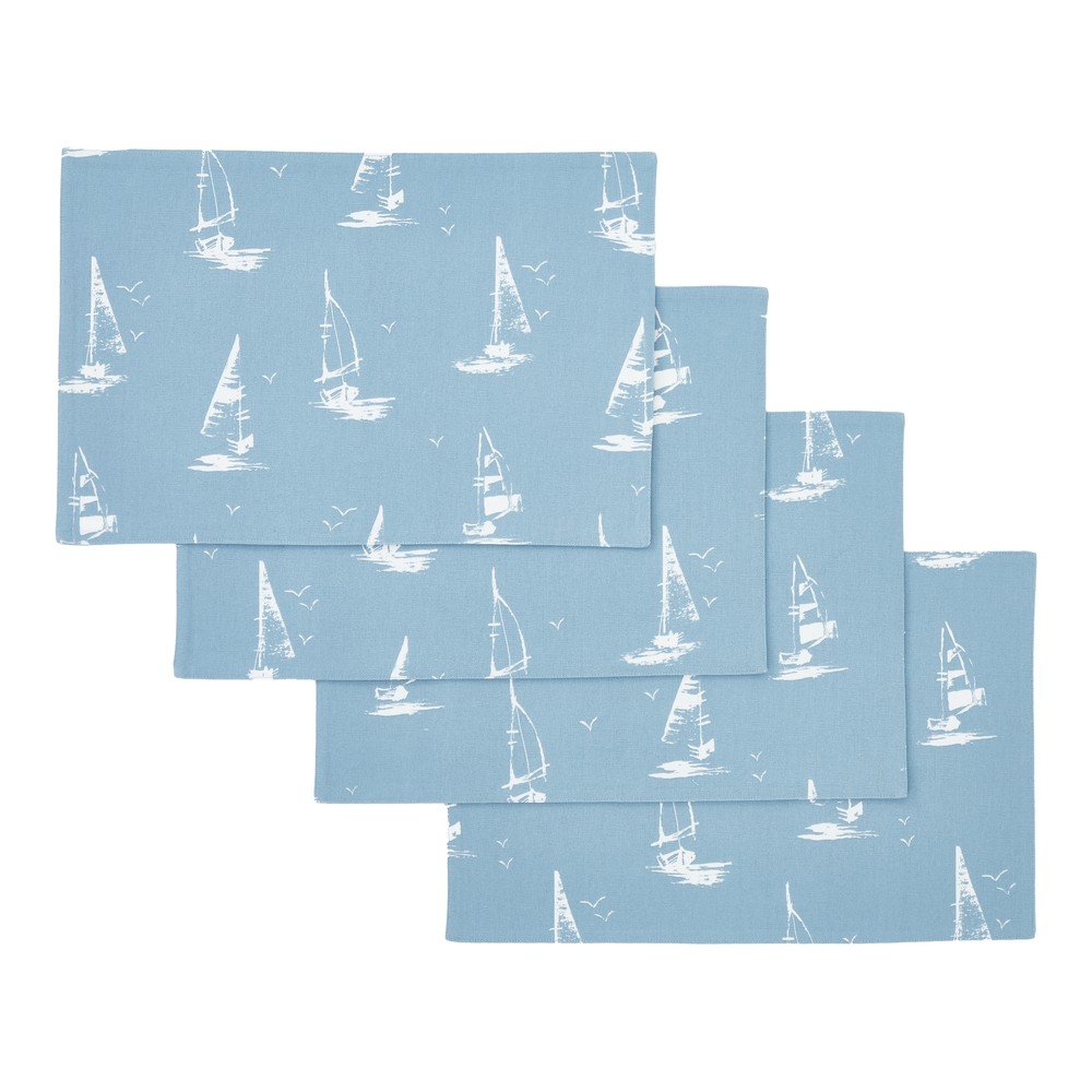 Bombažni pogrinjki v kompletu 4 ks 30x46 cm Salcombe Boats