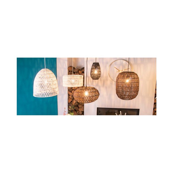 Rjava viseča svetilka Leitmotiv Paper Rope, ⌀ 34 cm-image-2